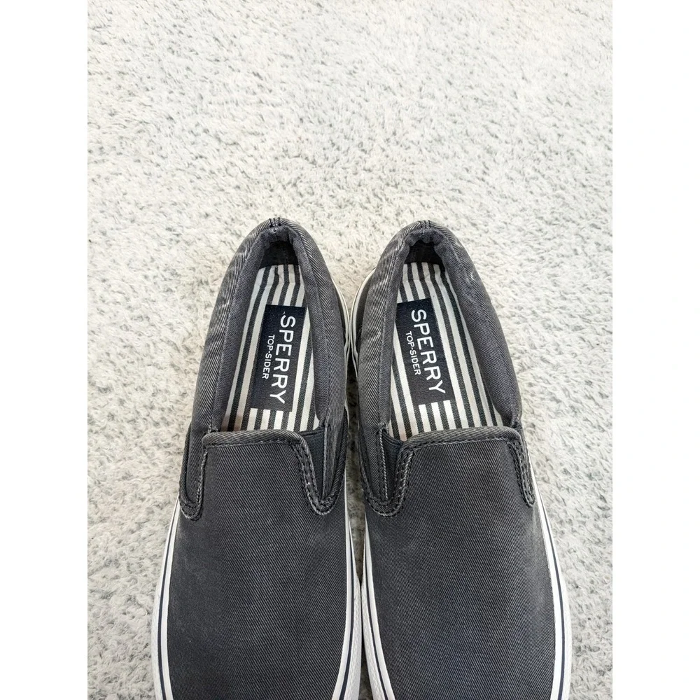 NEW Sperry Mens Striper II Slip On‎ Sneaker 5.5M Boat Shoe Navy (STS22405) NIB